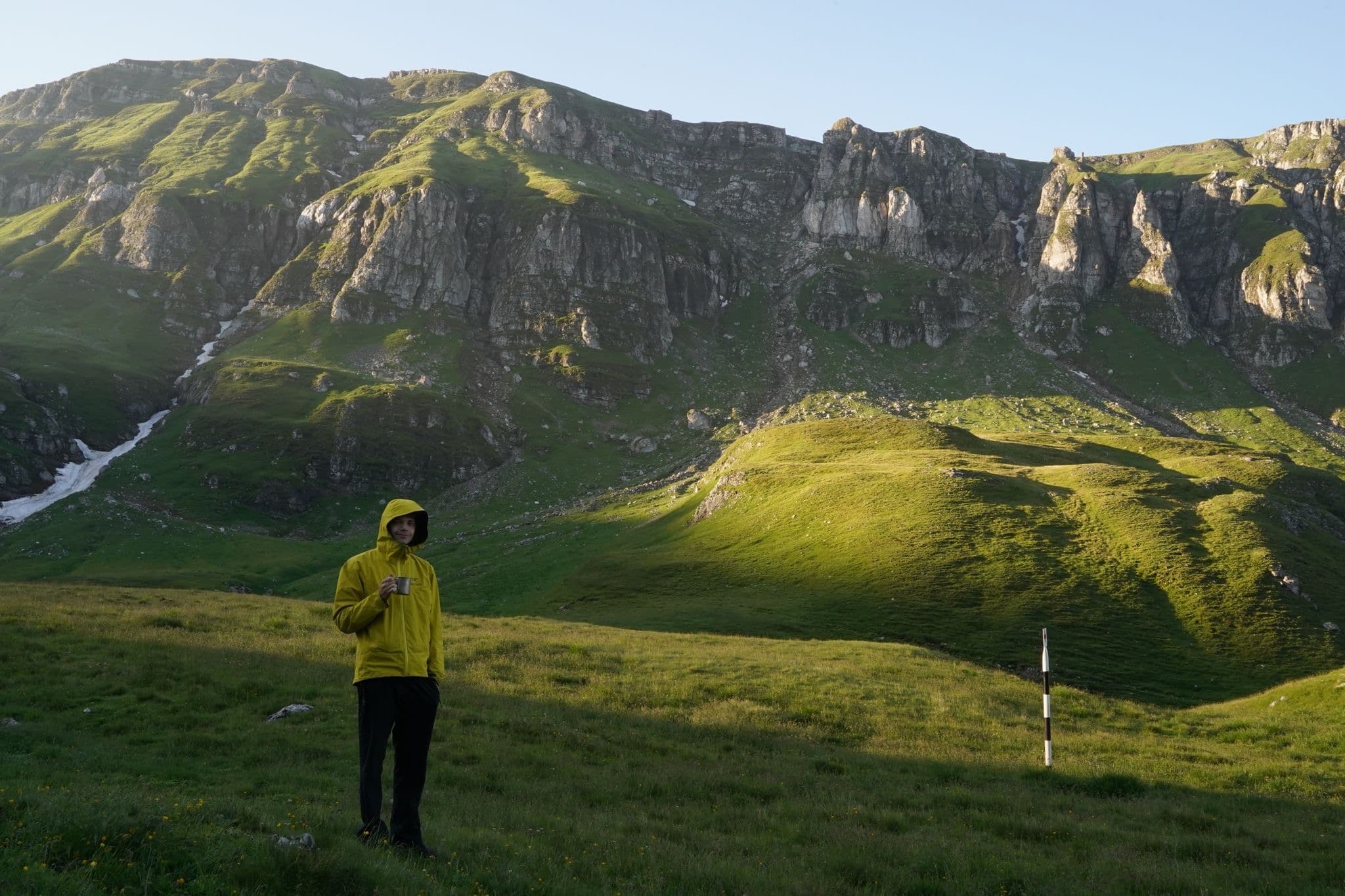 Malthe hiking in the Carpathian Mountains