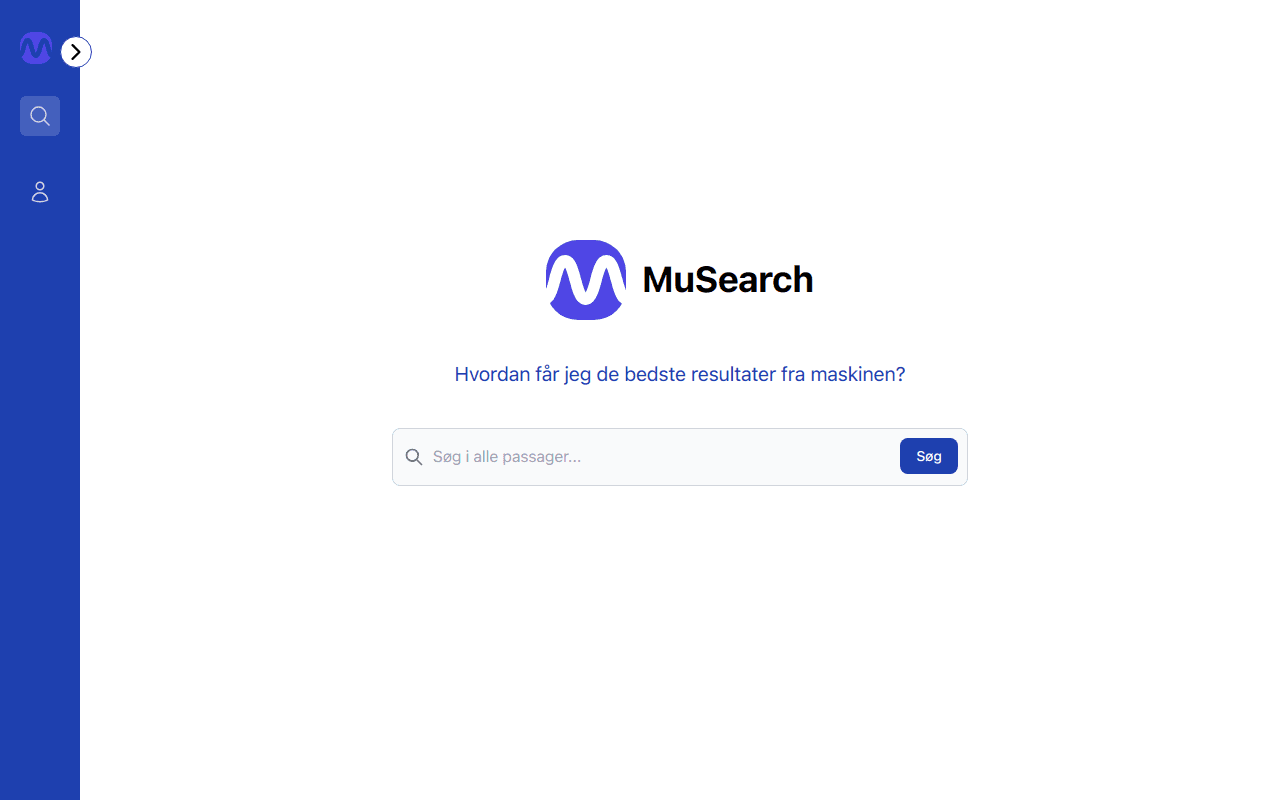 Musearch semantic search interface